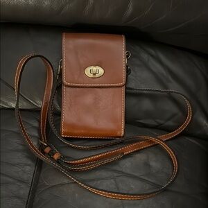 Patricia Nash Brown Mini Bag with Gold-Tone Closure